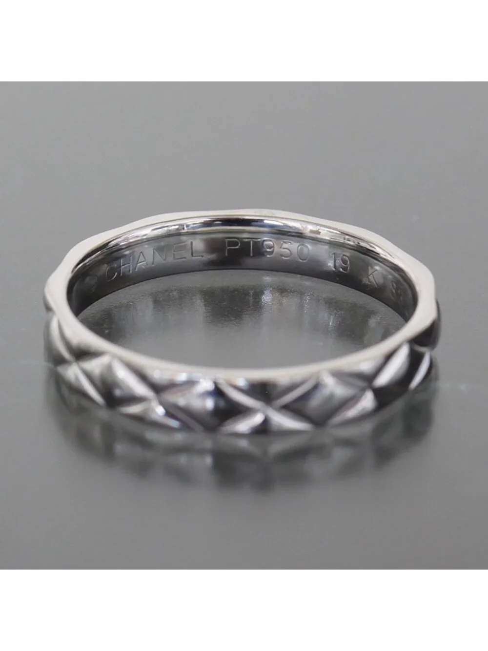 Chanel Quilted Ring Silver